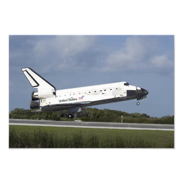 Space shuttle Discovery lands on Runway 33 3 Photo Print (Front)