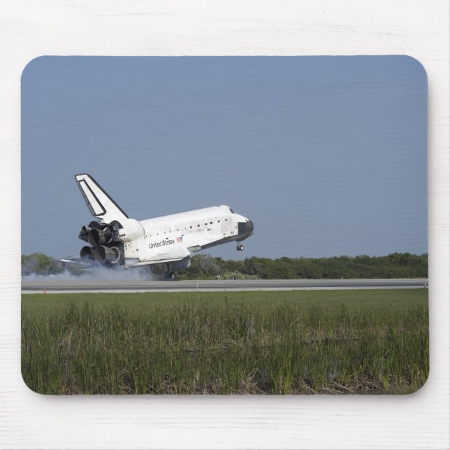 Space shuttle Discovery lands on Runway 33 4 Mouse Pad (Front)