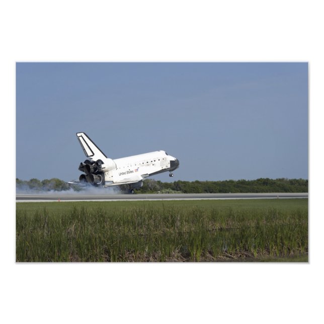 Space shuttle Discovery lands on Runway 33 4 Photo Print (Front)