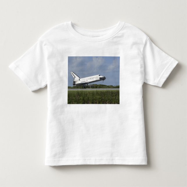 Space shuttle Discovery lands on Runway 33 Toddler T-Shirt (Front)