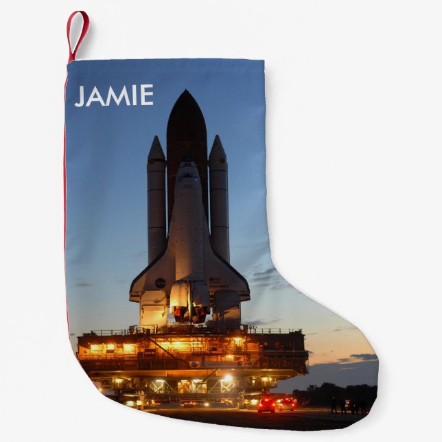 Space Shuttle Discovery Launch NASA Small Christmas Stocking (Front)