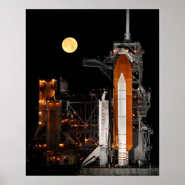 Space Shuttle Discovery Launch Pad Poster (Front)