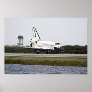 Space Shuttle Discovery on the runway Poster
