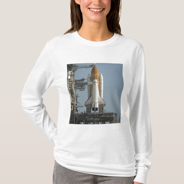 Space Shuttle Discovery sits ready T-Shirt (Front)