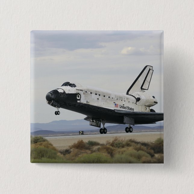 Space Shuttle Discovery's main landing gear 15 Cm Square Badge (Front)