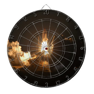 Space Shuttle Earth Orbital Spacecraft Night Canva Dartboard