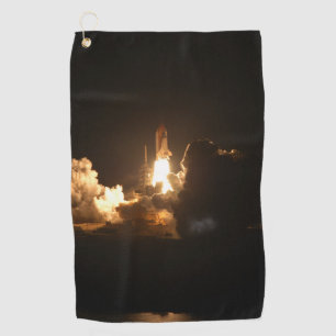 Space Shuttle Earth Orbital Spacecraft Night Canva Golf Towel
