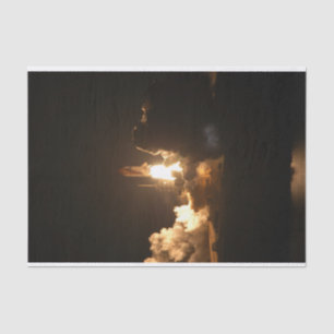 Space Shuttle Earth Orbital Spacecraft Night Canva Tissue Paper