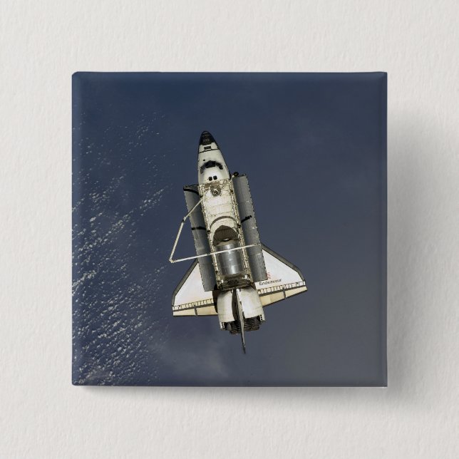 Space Shuttle Endeavour 15 15 Cm Square Badge (Front)