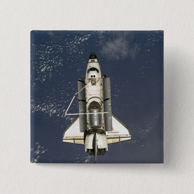 Space Shuttle Endeavour 16 15 Cm Square Badge (Front)