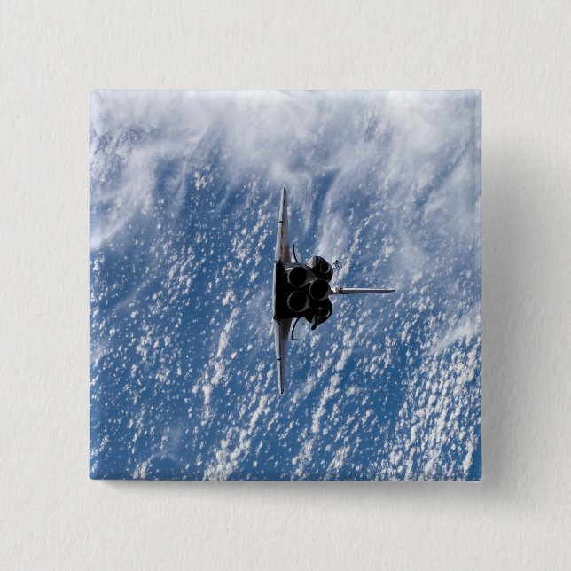 Space Shuttle Endeavour 18 15 Cm Square Badge (Front)