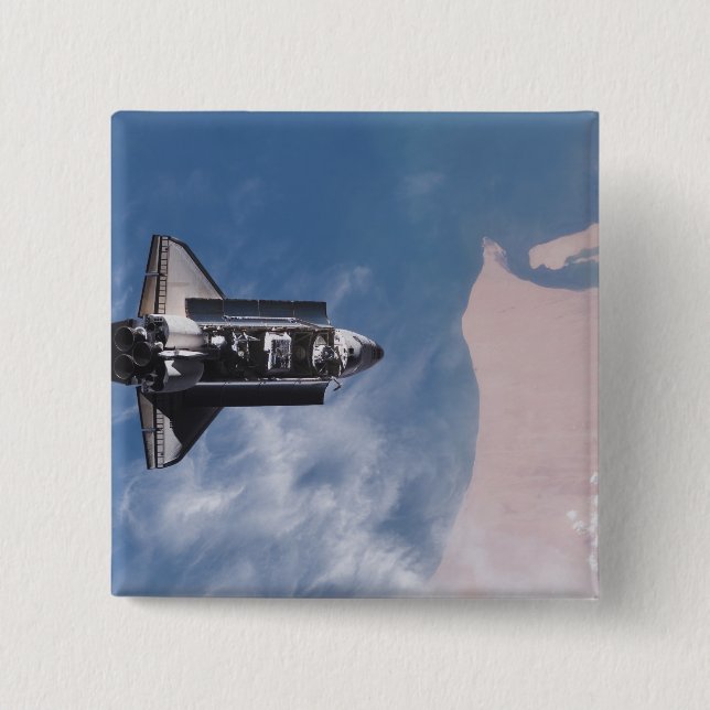 Space Shuttle Endeavour 19 15 Cm Square Badge (Front)