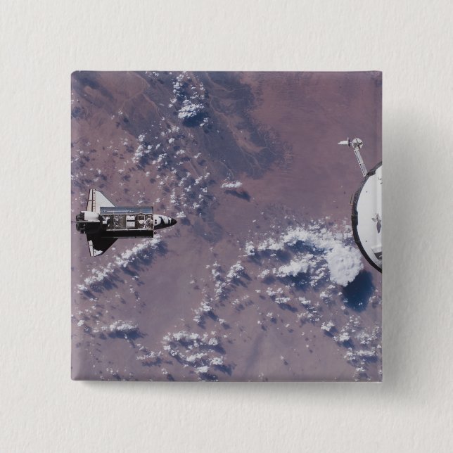 Space Shuttle Endeavour 20 15 Cm Square Badge (Front)