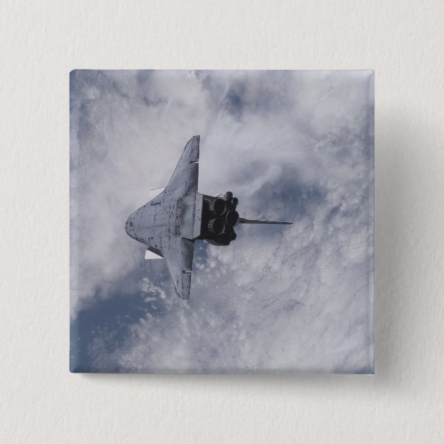 Space Shuttle Endeavour 21 15 Cm Square Badge (Front)