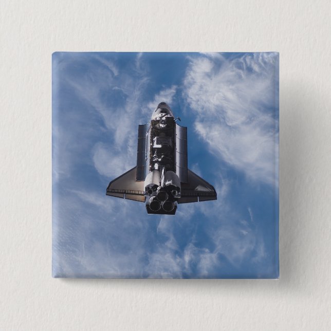 Space Shuttle Endeavour 22 15 Cm Square Badge (Front)