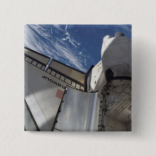 Space Shuttle Endeavour 25 15 Cm Square Badge (Front)