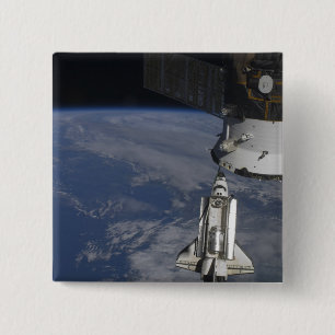 Space shuttle Endeavour 2 15 Cm Square Badge