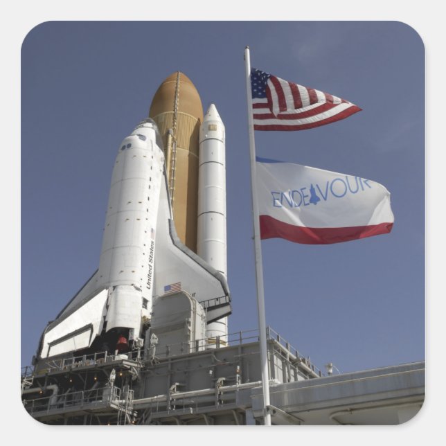 Space Shuttle Endeavour 2 Square Sticker (Front)