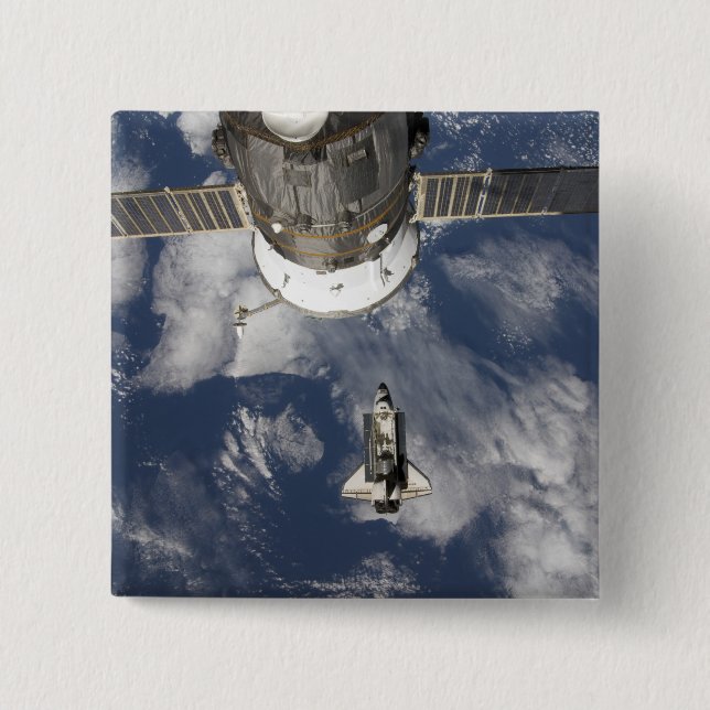 Space Shuttle Endeavour 8 15 Cm Square Badge (Front)