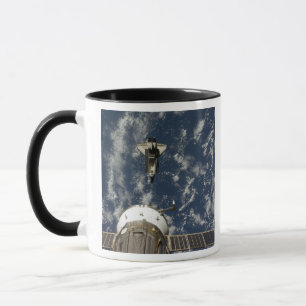 Space Shuttle Endeavour and a Soyuz spacecraft Mug
