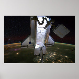 Space Shuttle Endeavour Docked at ISS (2011) Poster