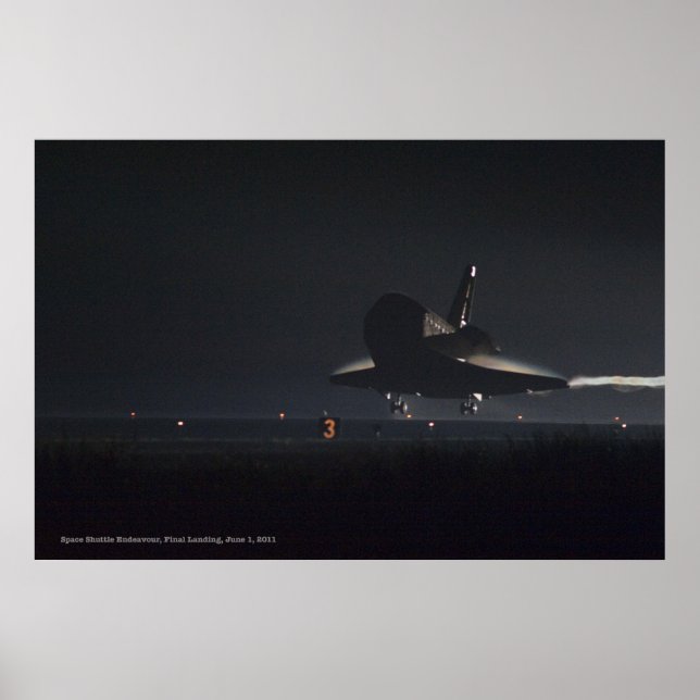 Space Shuttle Endeavour, Final Landing Poster (Front)