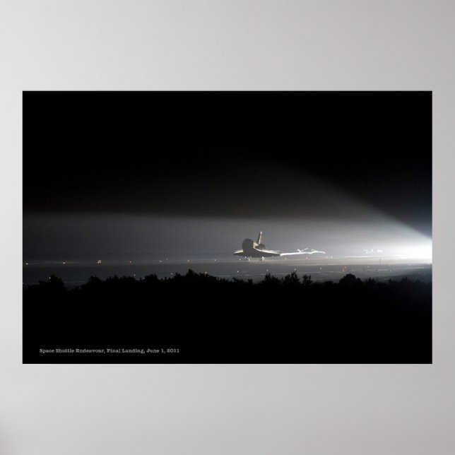 Space Shuttle Endeavour Final Landing Poster Print (Front)