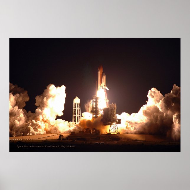 Space Shuttle Endeavour Final Launch Poster Print (Front)