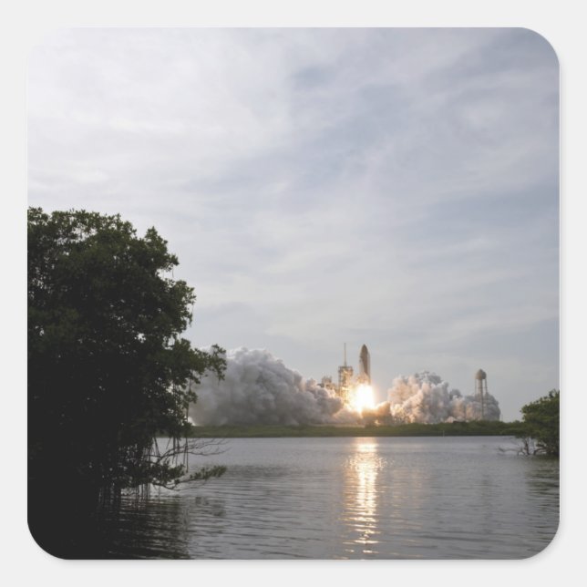 Space Shuttle Endeavour lifts off 3 Square Sticker (Front)