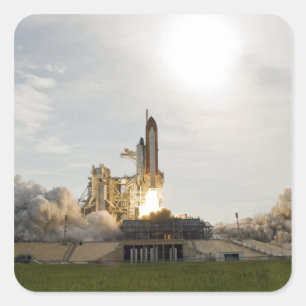 Space Shuttle Endeavour lifts off 8 Square Sticker