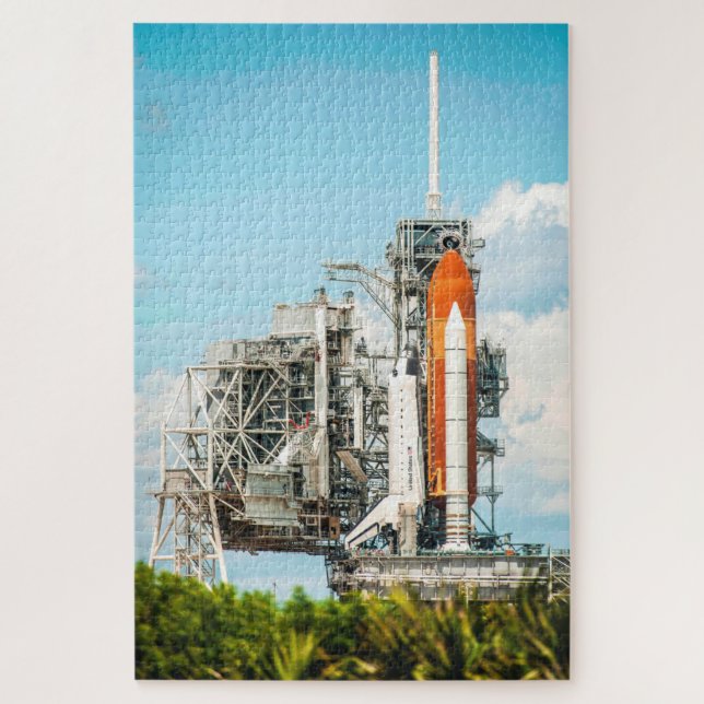 Space Shuttle Endeavour On Launch Pad Photo Jigsaw Puzzle (Vertical)