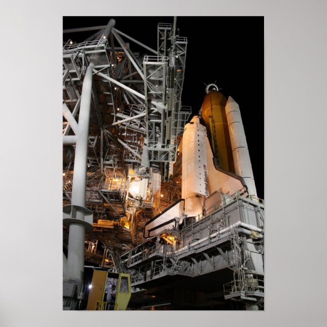 Space Shuttle Endeavour on the launch pad 2 Poster (Front)