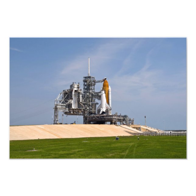 Space Shuttle Endeavour on the launch pad Photo Print (Front)