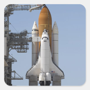 Space Shuttle Endeavour sits ready Square Sticker