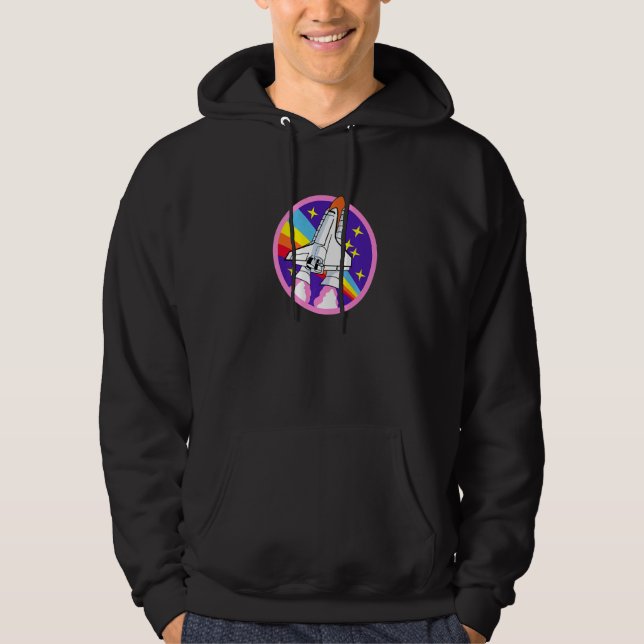 Space Shuttle Future Astronaut Rocket Robots Scien Hoodie (Front)