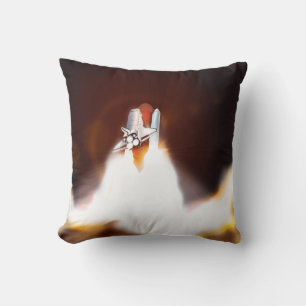 Space Shuttle Launch Illustration Cushion