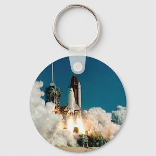 SPACE SHUTTLE LAUNCH - NASA ROCKET PHOTO KEY RING