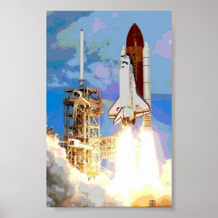 Space Shuttle launch Poster