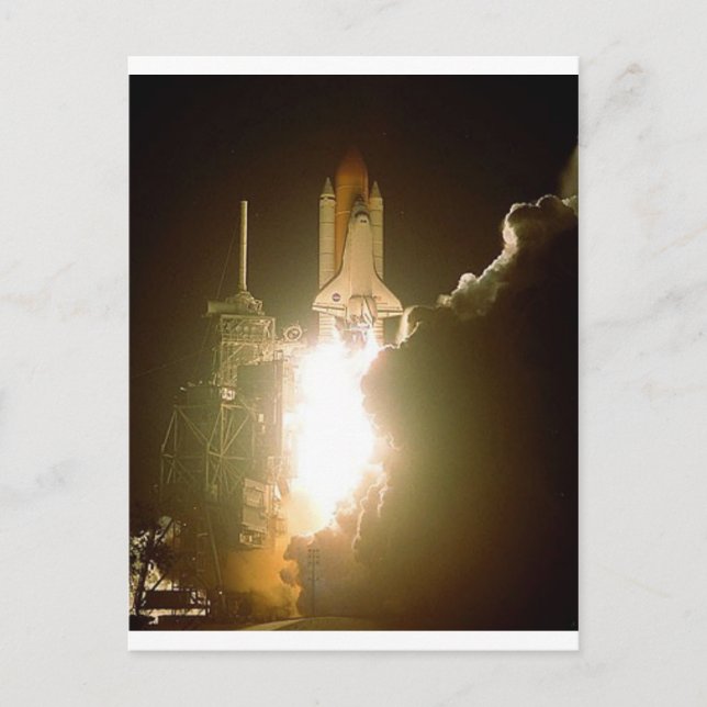 SPACE SHUTTLE LIFT-OFF POSTCARD (Front)