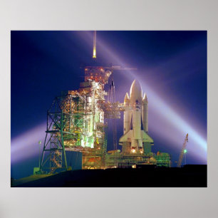Space Shuttle Mission STS-1 Launch Pad A Poster