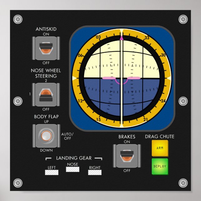 Space Shuttle Navigation Panel Poster (Front)