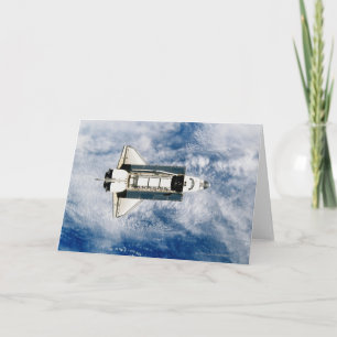 Space Shuttle Orbiting Earth 3 Card