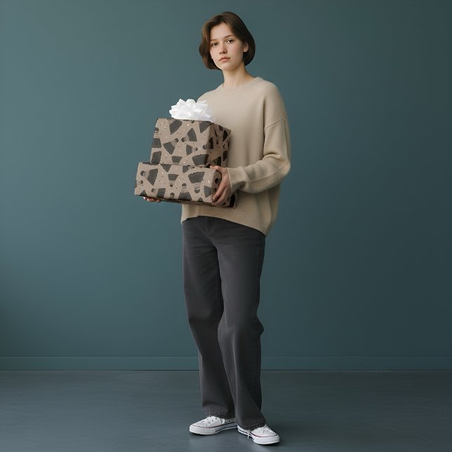 Space Shuttlecock brown Wrapping Paper (Creator Uploaded)