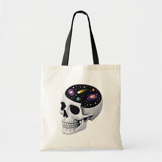 Space Skull Tote Bag (Front)