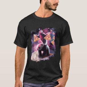 Space Sloth With Pizza On Panda Riding Ice Cream T-Shirt