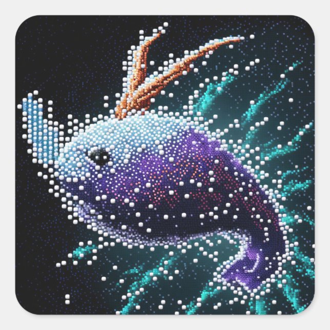 Space Slug Square Sticker (Front)