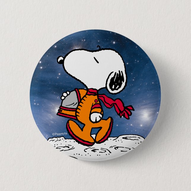 SPACE | Snoopy 6 Cm Round Badge (Front)