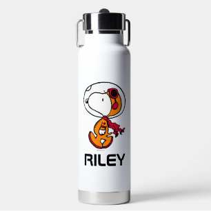 SPACE Snoopy Astronaut Add Your Name Water Bottle
