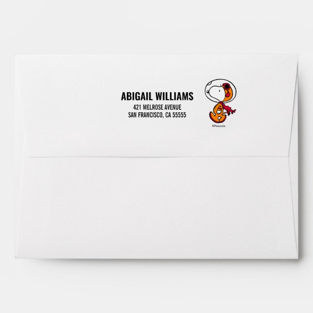 SPACE | Snoopy Astronaut Envelope (Back (Top Flap))
