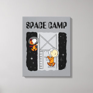 SPACE Snoopy & Charlie Brown Canvas Print